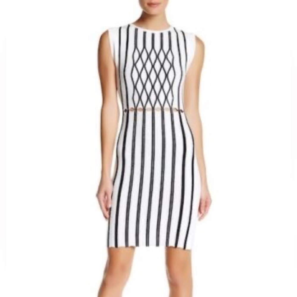 Opening Ceremony Piped Argyle Bodycon Dress